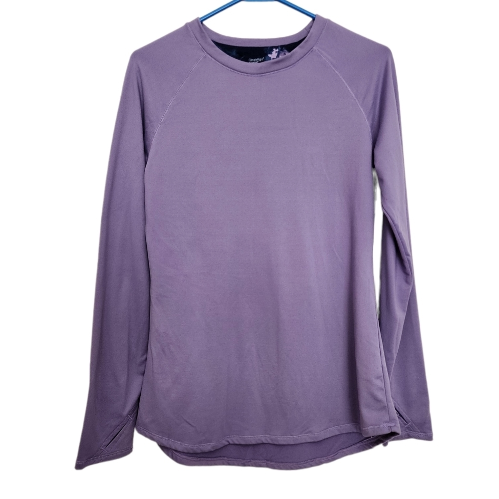 Climateright CuddlDuds purple long sleeve base layer crew neck top Medium